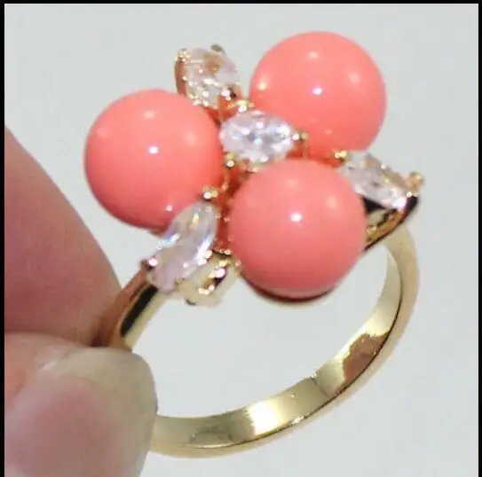 Модные 18K позолоченные 8 мм жемчужные/нефритовые кольца для женщин | Украшения и