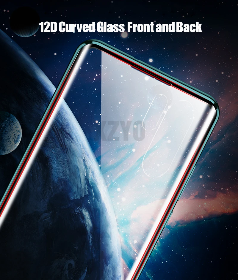 360 Полный Магнитный чехол для huawei P30 Pro P20 mate 20 металлический бампер 12D Передняя сенсорная пленка закаленное стекло крышка huawei P30 Pro Чехол