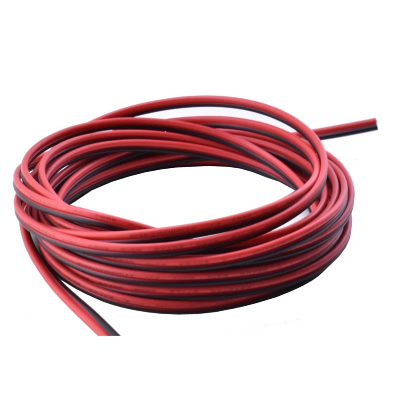 100 м 2 pin 18AWG 20AWG 22 AWG красный/черный светодиодный провод удлинительного кабеля