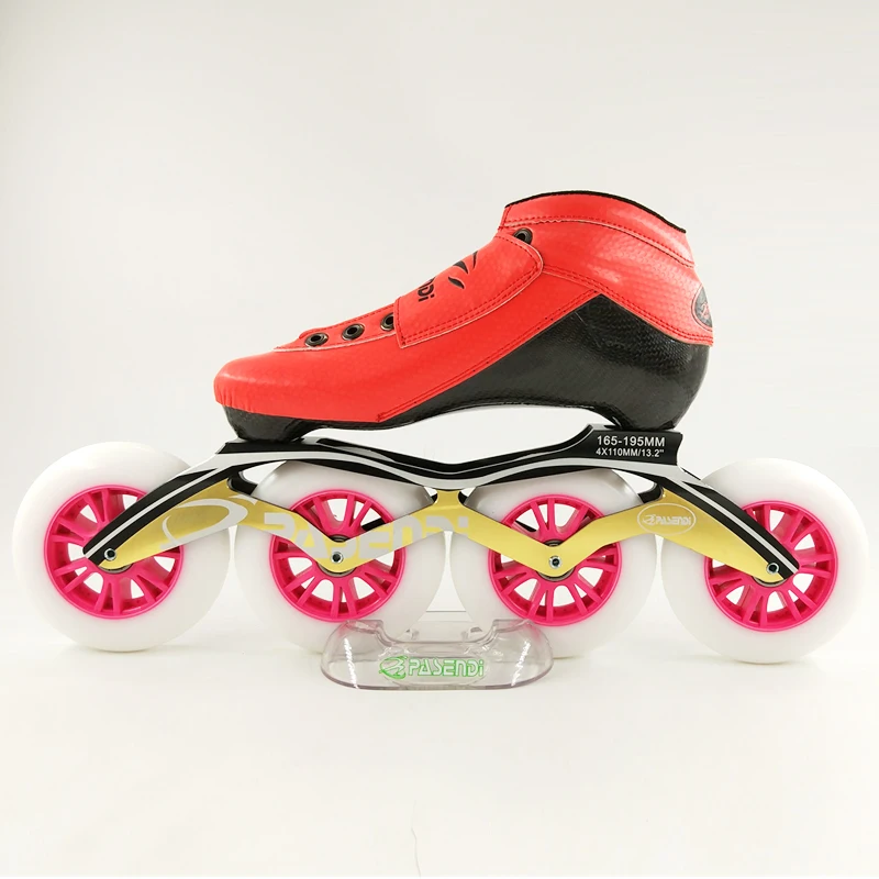 PASENDI Race inline ботинки скорость Профессиональные коньки женские Patines мужчин
