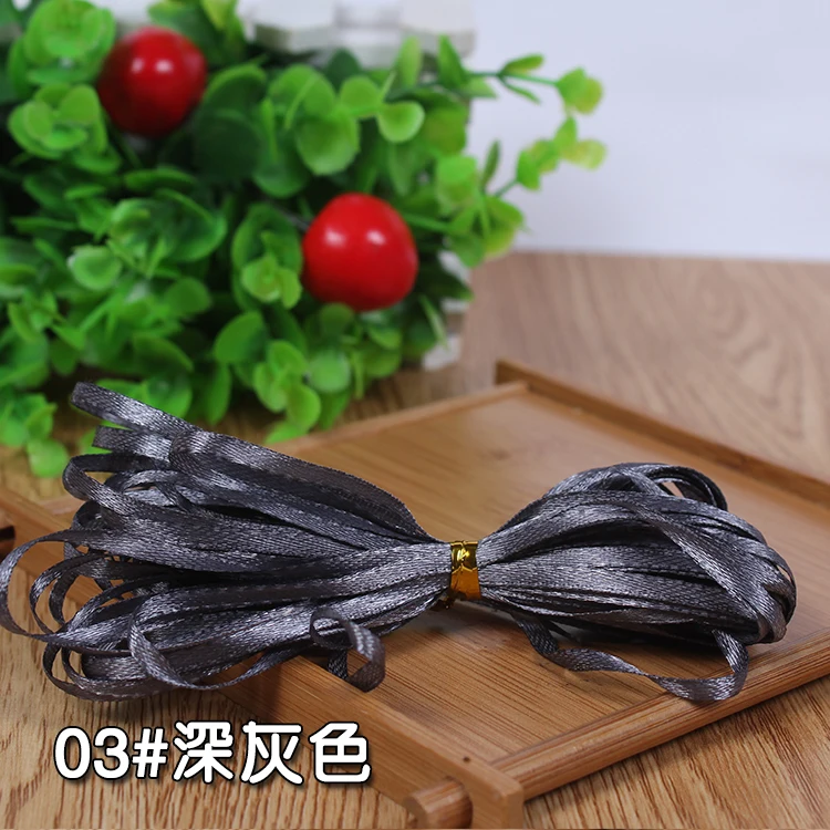 10 м/лот) 1/" 3 мм разные цвета атласные ленты для упаковки одежды DIY отделка ленточка Аксессуары Подарочные рождественские ленты