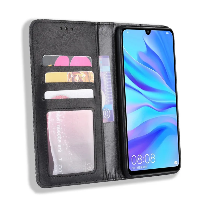 Магнит кожаный бумажник чехол для Huawei P30 Lite с откидной крышкой отделением карт MAR