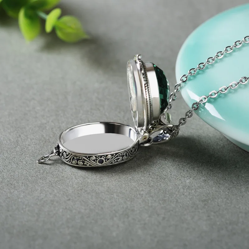 Женский кулон из серебра 925 пробы с изумрудом драгоценными камнями|Подвески| |