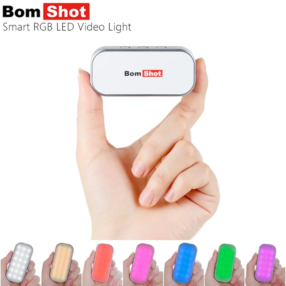 Bom выстрел мини диктофон с функцией Управление RGB светодиодный заполняющий свет