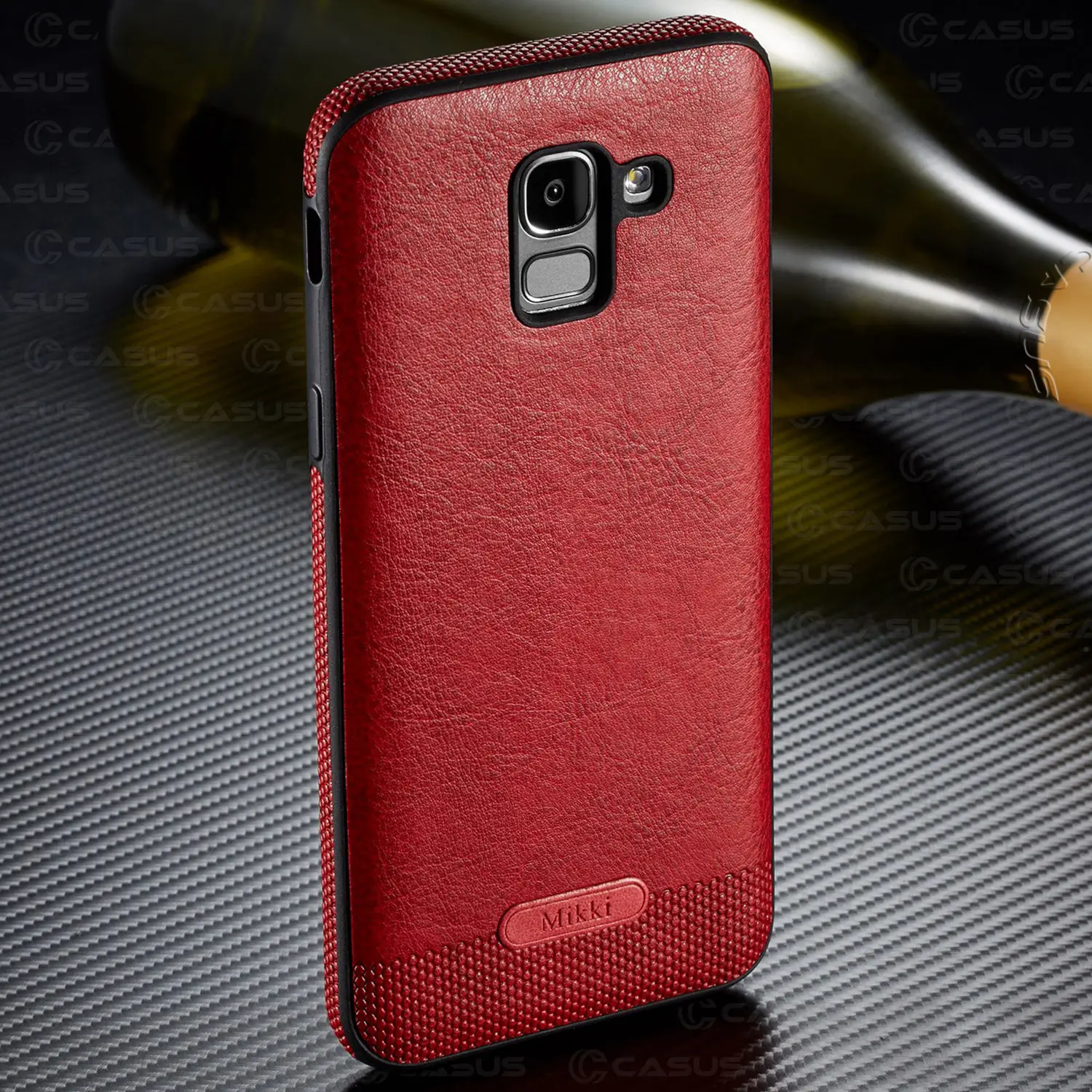 Red Для samsung J6 чехол Роскошный винтажный Тонкий чехол из искусственной кожи для samsung J6 Plus противоударный чехол для J4 Plus - Цвет: Red
