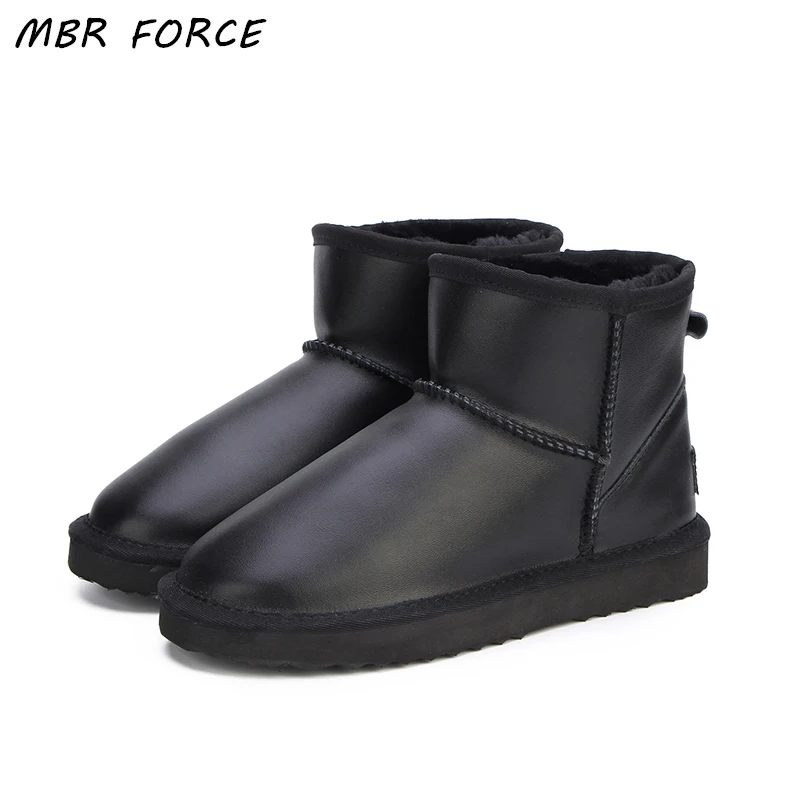 MBR FORCE/модные женские зимние ботинки; Коллекция года; женские ботинки из натуральной кожи; теплые водонепроницаемые зимние ботинки; ботильоны;
