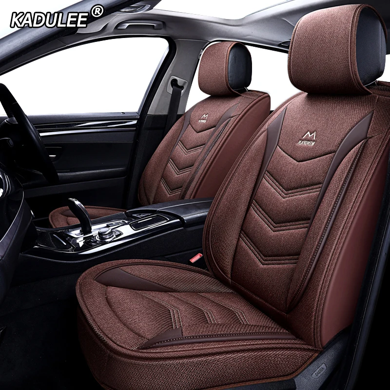 Чехлы на сиденья автомобиля KADULEE льняные для Ford mondeo Focus 2 3 kuga Fiesta Edge Explorer fiesta fusion