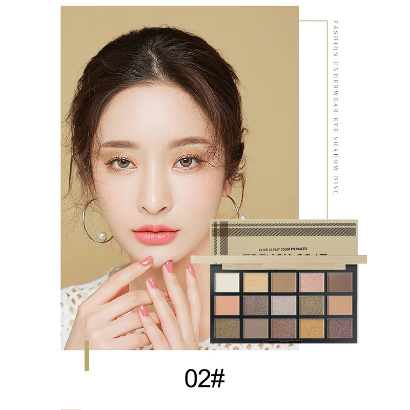 Новая 15 цветов Матовая пигментная Палетка теней для век мерцающий блеск