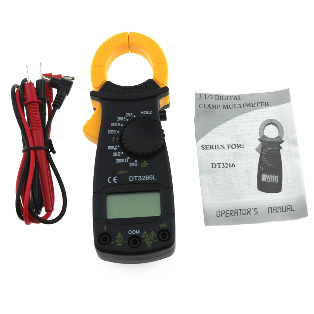 MYLB-ANENG DT3266L AC / DC Portable Handheld Digital Clamp Meter Multimeter Voltage Current Resistance Tester with | Инструменты