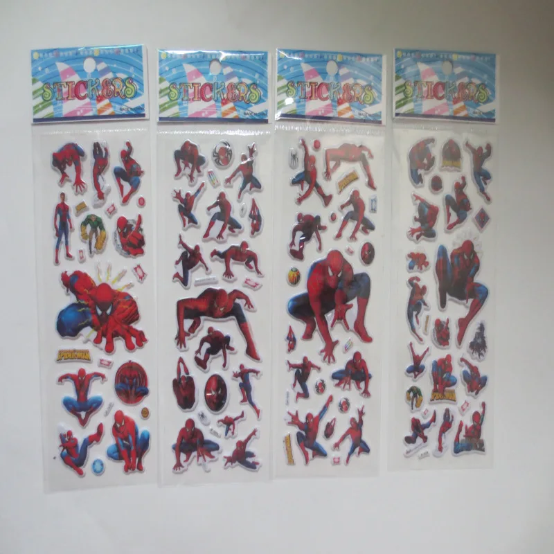 Wholesale New 10pcs/lot 3D Cartoon Bubble Stickers The Avengers Spiderman Kids Educational Toys for Boys Children Gift | Игрушки и хобби