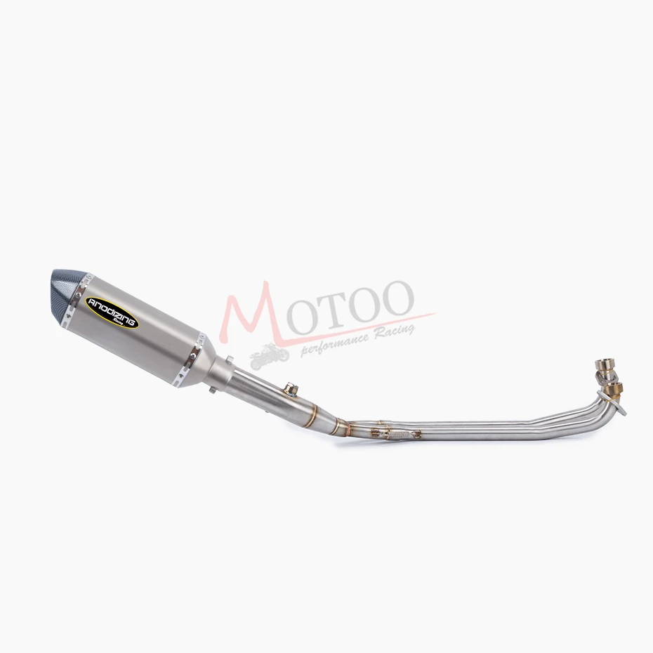 Motoo-для Yamaha YP500 T-TMAX500 TMAX 500 2001-2007 полная выхлопная система без шнуровки с глушителем из углеродного волокна