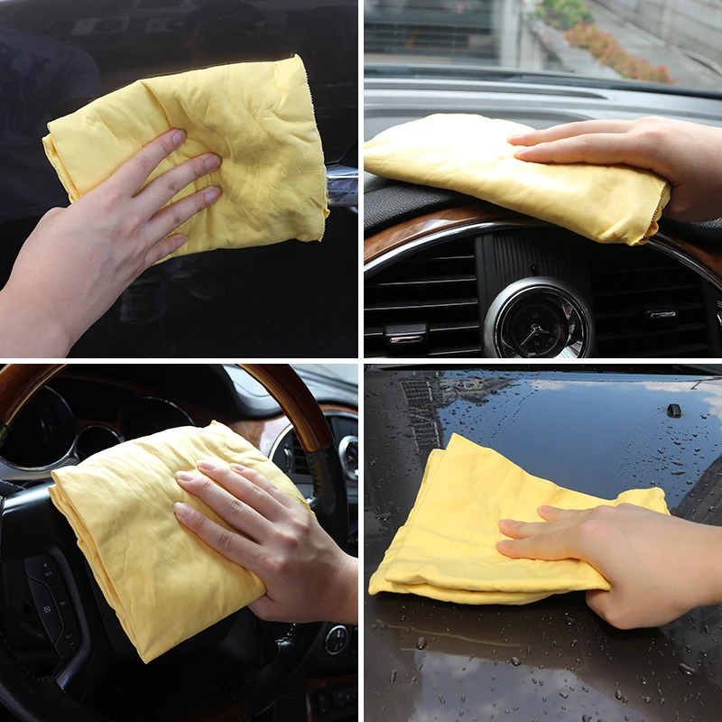 66x43cm Car Wash Towel Pva Super Absorption Carwash Care Cleaning Cloths Synthetic Suede Handkerchief Supplies Auto Accessories |