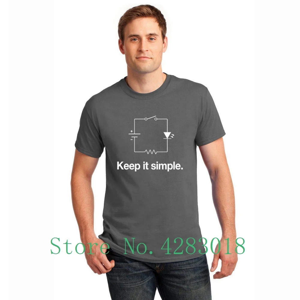 Keep It простая электронная схема для Tech Nerd Футболка мужская Милая футболка с