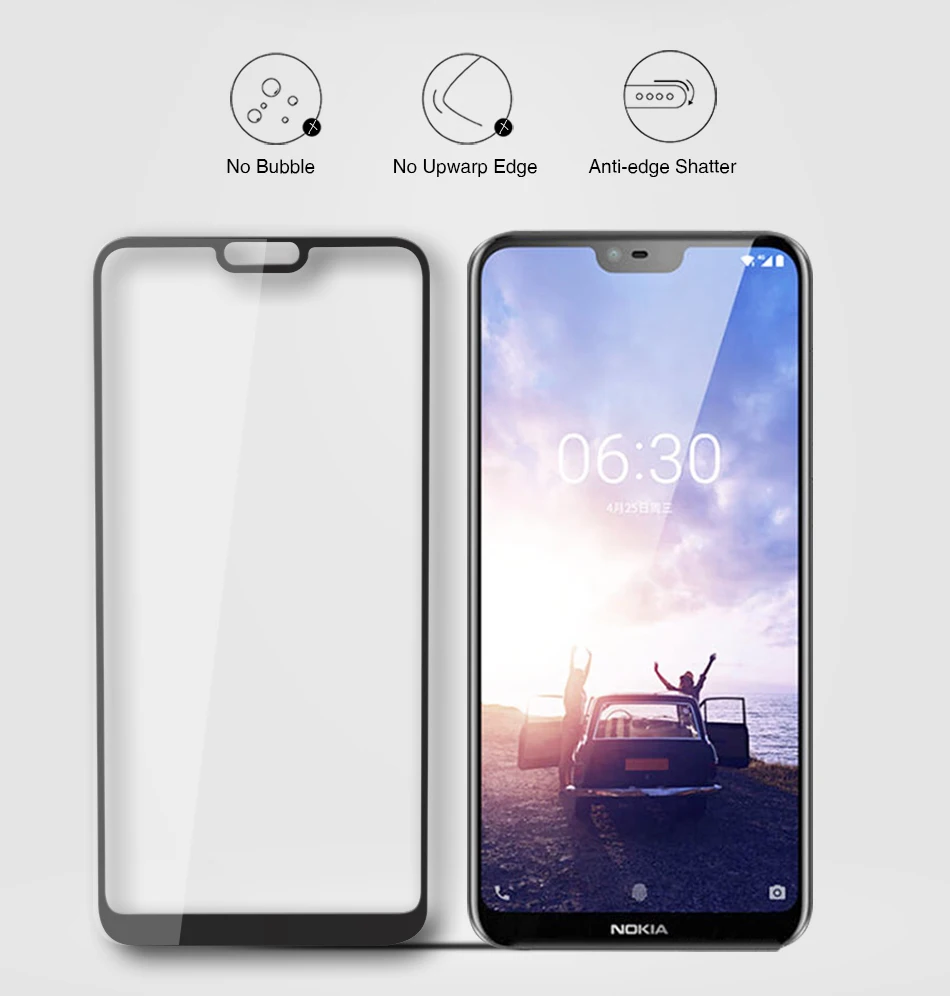 Для Nokia X6 защита экрана закаленное стекло для TA-1009 3D защитная пленка анти-всплеск