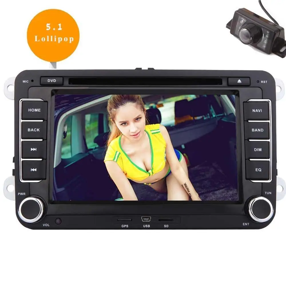 Android 5 1 автомобильный dvd плеер 2 Din gps стерео радио видео в тире Навигация резервная