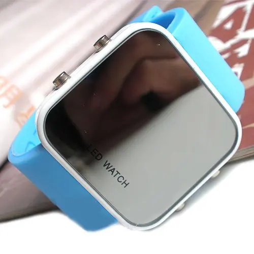 Новые стильные светодиодные цифровые часы skyblue спортивные Силиконовые часы|watch