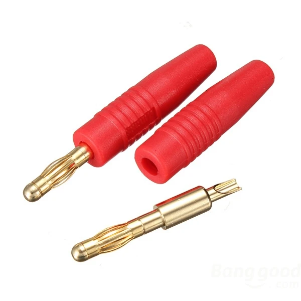 Super Deal 4Pcs B7 4mm Wire Music Speaker Cable Banana Plug Connector | Обустройство дома