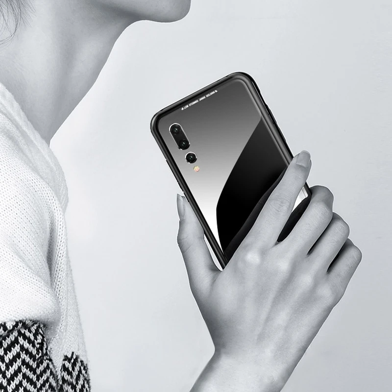 SPCASE Luxury Magnetic Adsorption Metal Frame Phone Cases For Huawei P20 Pro Mate 10 Magnet Tempered Glass Cover |