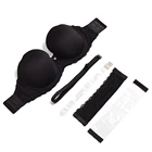 Женские кружевные бюстгальтеры без косточек, Черные Бюстгальтеры с тонкой чашкой, без подкладки, без бретелек, с лямкой через шею, 32, 34, 36, 38, 40, 42, 44, 46, B C, D, E, F, G