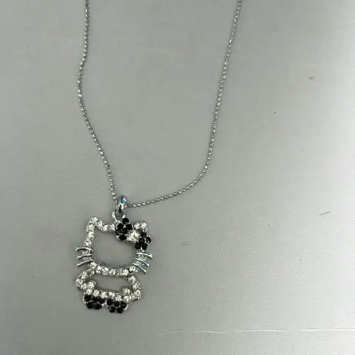 Имитация родиевого покрытия Цепочки и ожерелья cat Jewelry Bojiux Нержавеющая сталь цепи Цепочки и Ожерелья Подвески милый котенок кошка Цепочки и ожерелья s Модные украшения для женщин - Окраска металла: Имитация родиевого покрытия