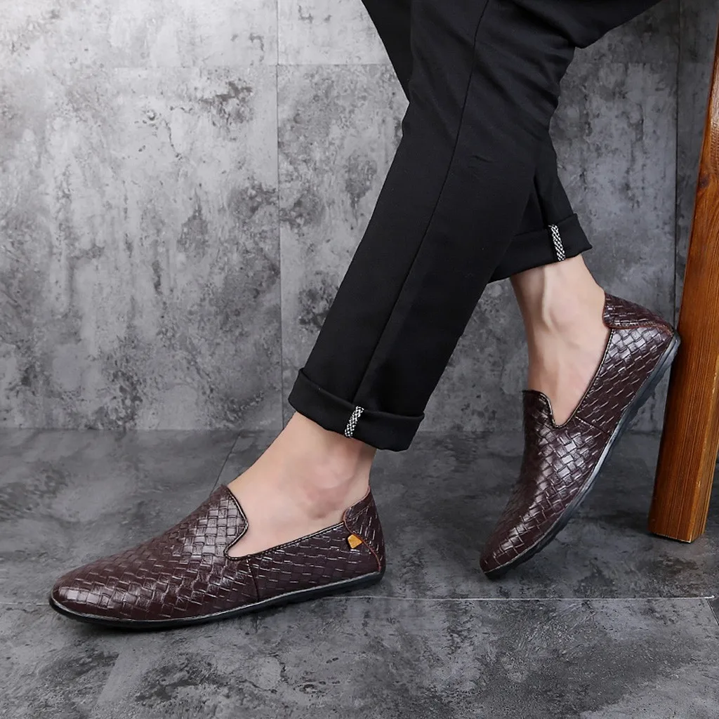 Fashion 2019 Men Shoes luxury Leather Casual Driving Oxfords Loafers Moccasins Italian for Men#G4 | Обувь