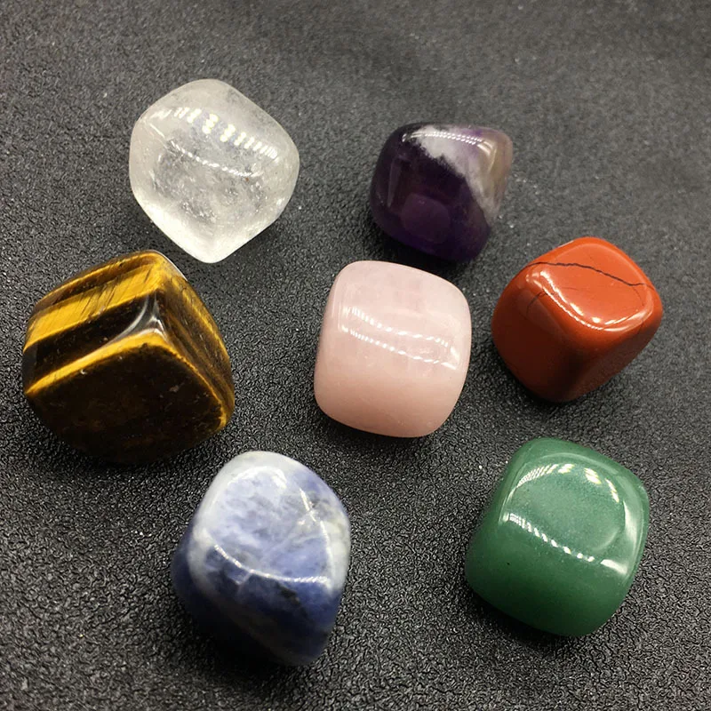 Ретро 7 Chakra бусины Гадкий камень реики исцеления баланс энергии самородки Сырые