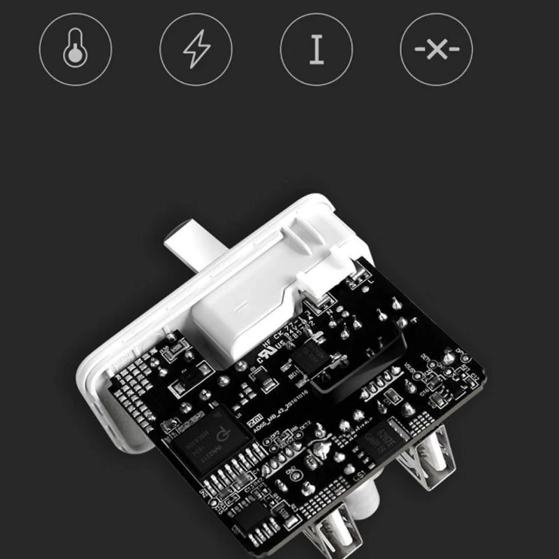Xiaomi ZMI быстрое зарядное устройство QC3.0 5 V/3.6A dual USB с Тип type-C для быстрой зарядки 100 V-240 V для IOS и Android телефон H30