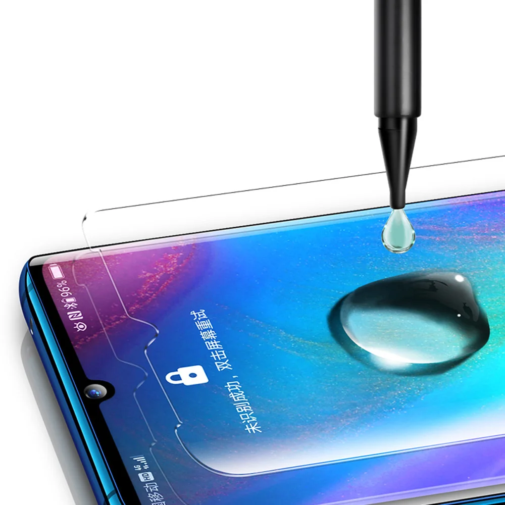 10D нано жидкий полный клей для HuaWei P30 Mate 20 Pro закаленное стекло Защита экрана Mate20