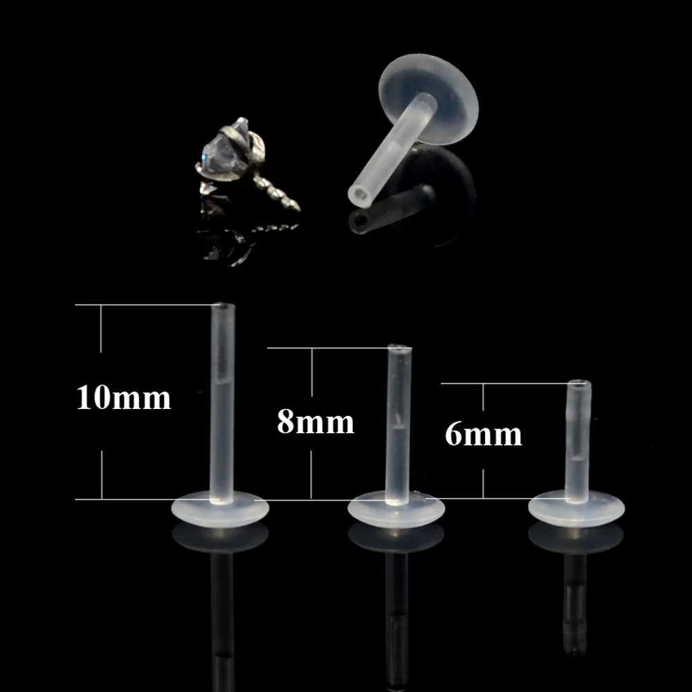Из гибкого биопласта ушной хрящ для пирсинга в форме глаз эллипса капельки