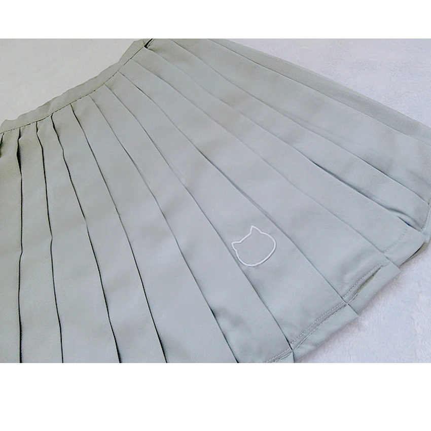 Женские топы с вышивкой кота и блузки Kawaii японская школьная форма JK 2018 рубашка