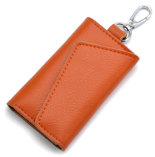 Orange COMFORSKIN Фирменная Новинка поступления ключей автомобиля охватывает многофункциональная Стиль Для Мужчин's Разделение кожаный кошелек ключи кошельки, домохозяйки Держатели - Цвет: Orange