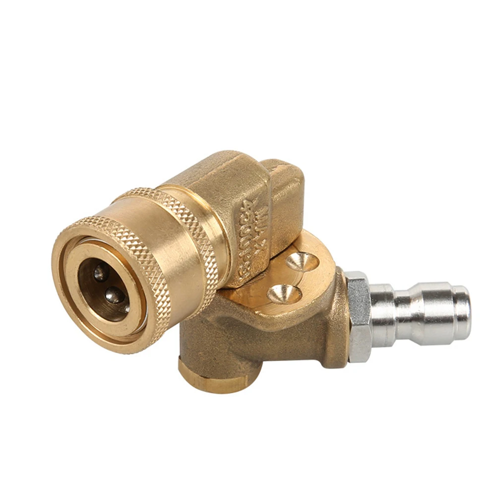

High Pressure Cleaner Five-Speed Adjustable Nozzle Pure Copper 1/4 Quick Connect Rotary Coupler 90 Degrees