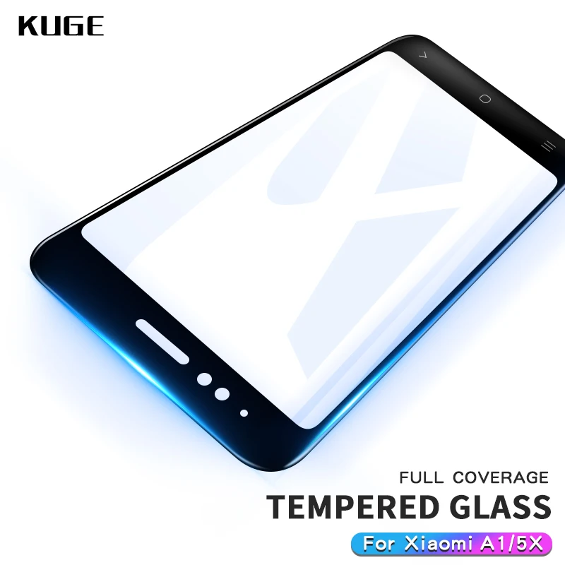 Закаленное защитное стекло KUGE xiaomi mi a1 с полным покрытием защитная пленка для
