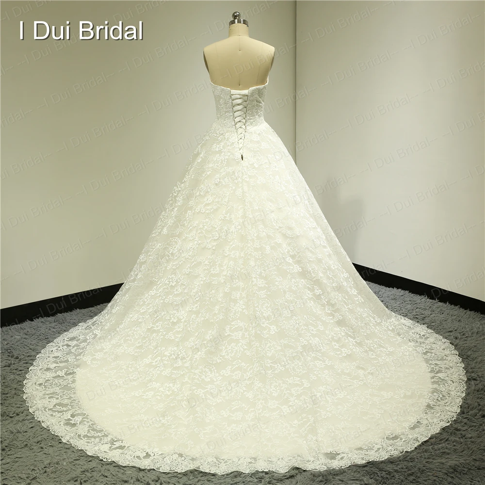 Милое бальное платье кружевные свадебные платья со шлейфом для часовни Иллюзия