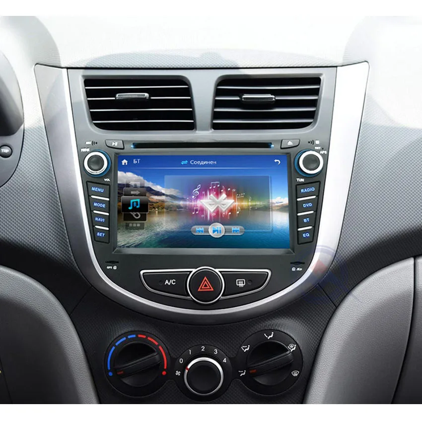 ZOHANAVI 2 din Автомобильный dvd-плеер для hyundai Solaris accent Verna i25 с радио gps навигацией Bluetooth iPod 3G-USB порт карта