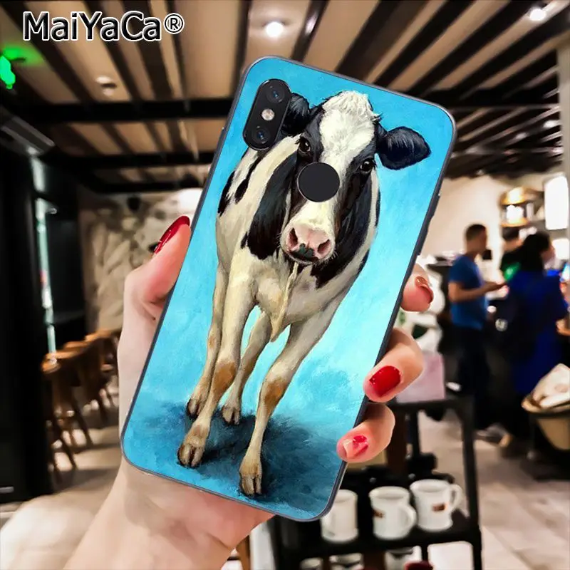 MaiYaCa милый мультяшный чехол для телефона с животными коровами Xiaomi Redmi8 4X 6A S2 7A 5A Redmi
