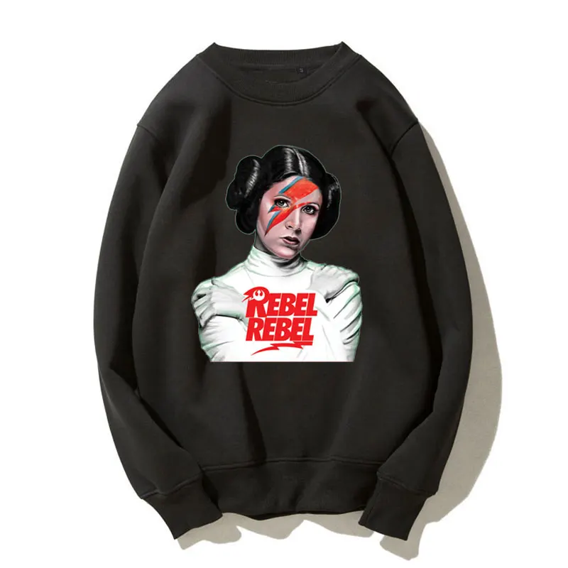 Мужская толстовка с капюшоном Princess Leia Rebel флисовая утепленная длинным рукавом