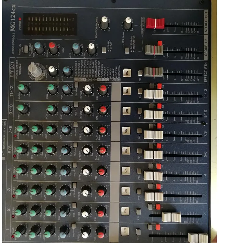 Pro MG124CX 12 канальный аудио микшер с эффектами MG124CX 4 шины мощность микшер/DSP эффекты DJ Minxer караоке микшер