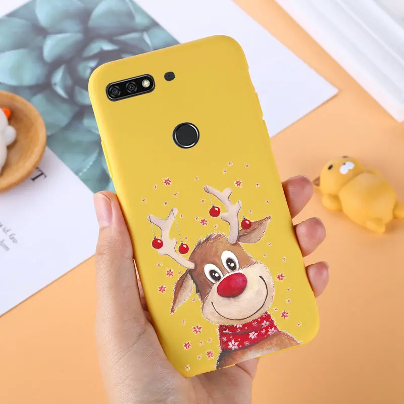 043 Lamo чехол карамельный цвет чехол для huawei Honor 7A Pro 7C 7X8 8X Max Note 10 6C Enjoy 7S Nova 3i Y9 желтый Забавный чехол - Цвет: 043