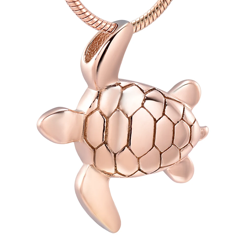 

IJD9949 Stainless Steel Cremation Cute Sea Turtle Cremation Keepsake Pendant Ashes Urn Memorial Souvenir Necklace Jewelry