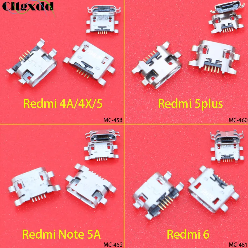 Cltgxdd 1 шт. микро USB разъем 5pin гнездо для зарядки Xiaomi Redmi 4A 4X 5plus 6 note 5A|Соединители| |