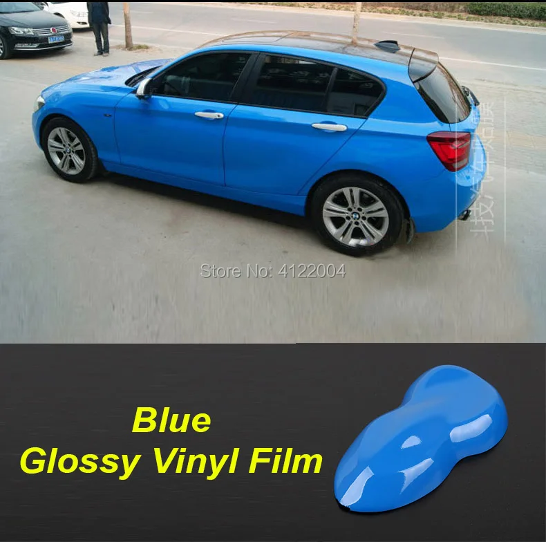 Глянцевая виниловая пленка LGM Blue для стайлинга автомобиля 10/20/30/50 см без пузырьков