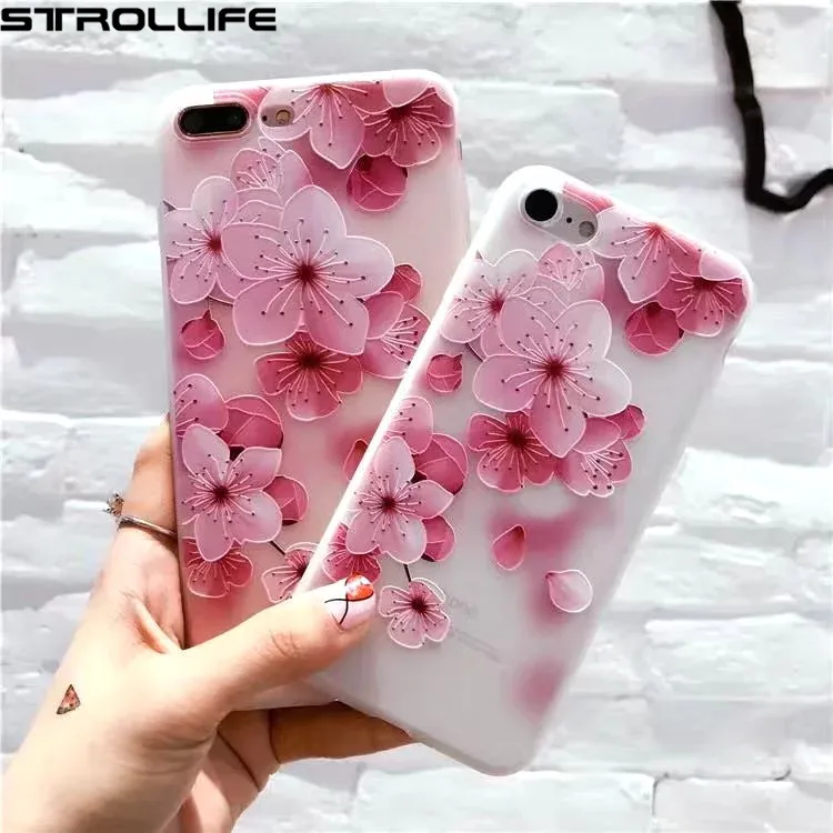 STROLLIFE роскошный 3D рельефы цветочный телефонный корпус для чехла iPhone 5S цветной
