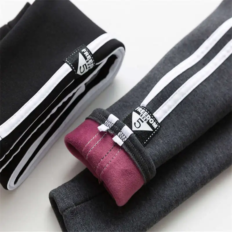 BibiCola/детская одежда теплые зимние обтягивающие штаны в белую полоску для От 2 до 7