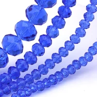 olingart 346810mm round glass beads rondelle austria faceted crystal medium blue color beads loose bead diy jewelry making