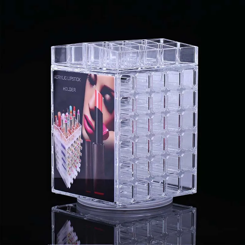 

360 Degree Rotating Cosmetic Storage Box Makeup Organizer Cosmetics Storage Rack Crystal helf Display Stand High Capacity