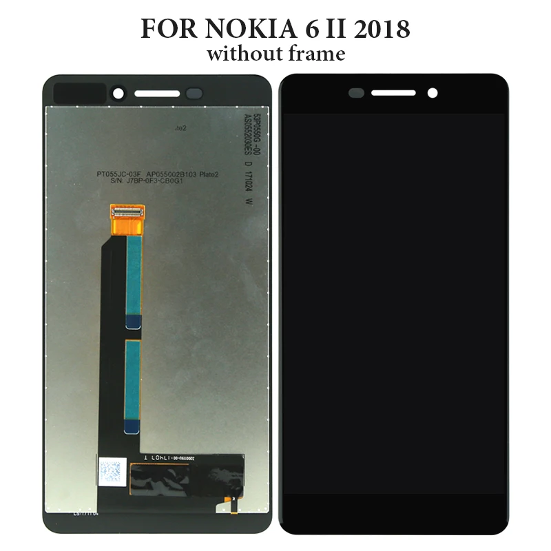Для Nokia 6 II 1 2018 TA-1043 ЖК-дисплей TA-1045 TA-1050 TA-1054 TA-1068 кодирующий преобразователь