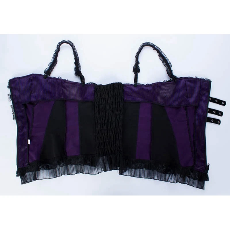 Готический корсет Бурлеск Корсеты женские красные синие фиолетовые черные