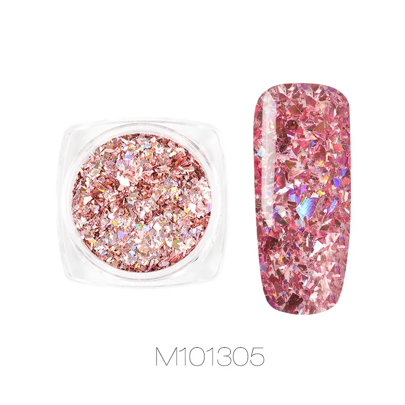 M101305 ROSALIND Блестки для ногтей хромированная пудра для ногтей Тонкий голографический блестящий для ногтей для гель-лака пигмент пыль зеркало для маникюра - Цвет: M101305