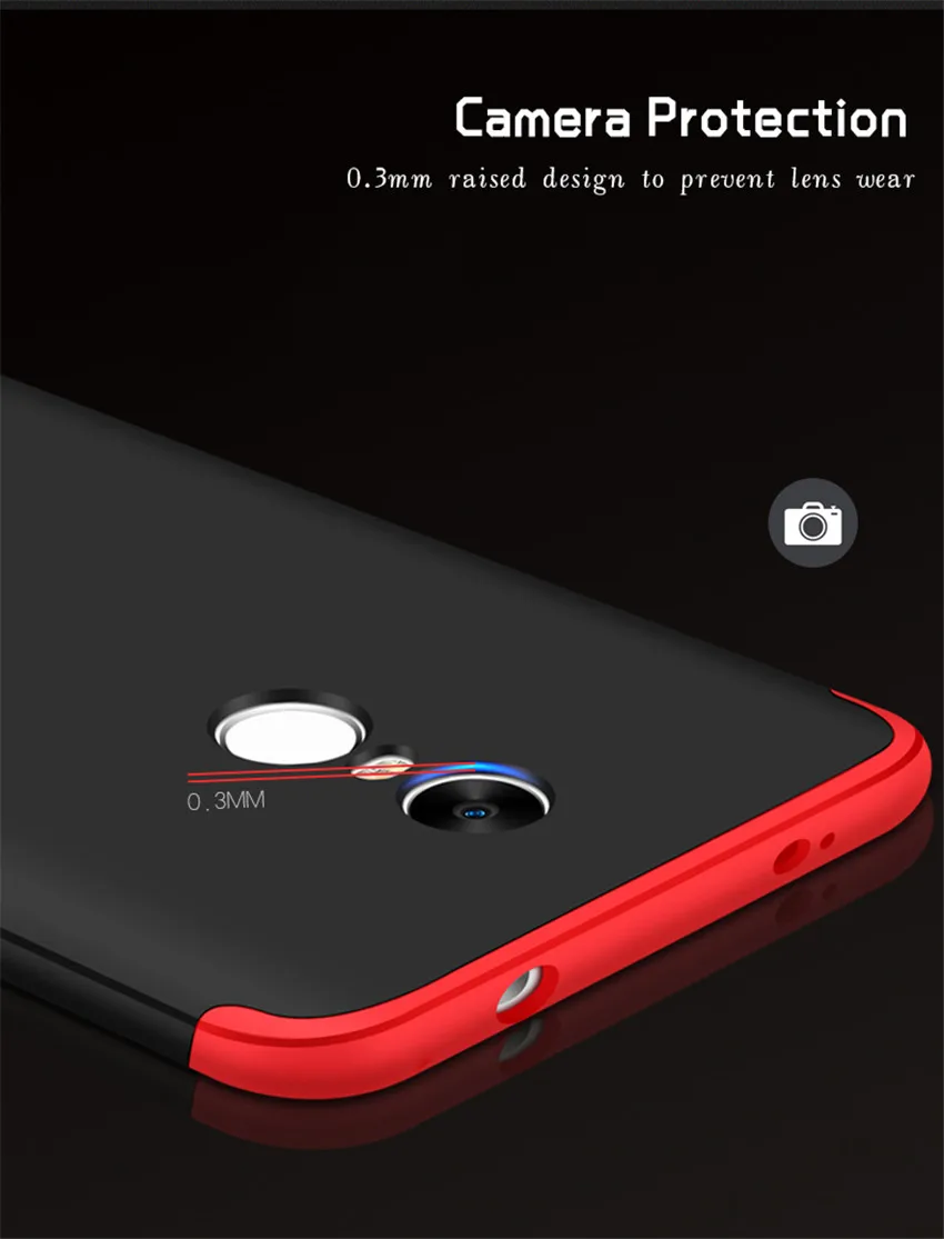Чехол на 360 градусов для Xiaomi Redmi Note 4X Жесткий 3 в 1 чехлы ПК Оригинальная защита
